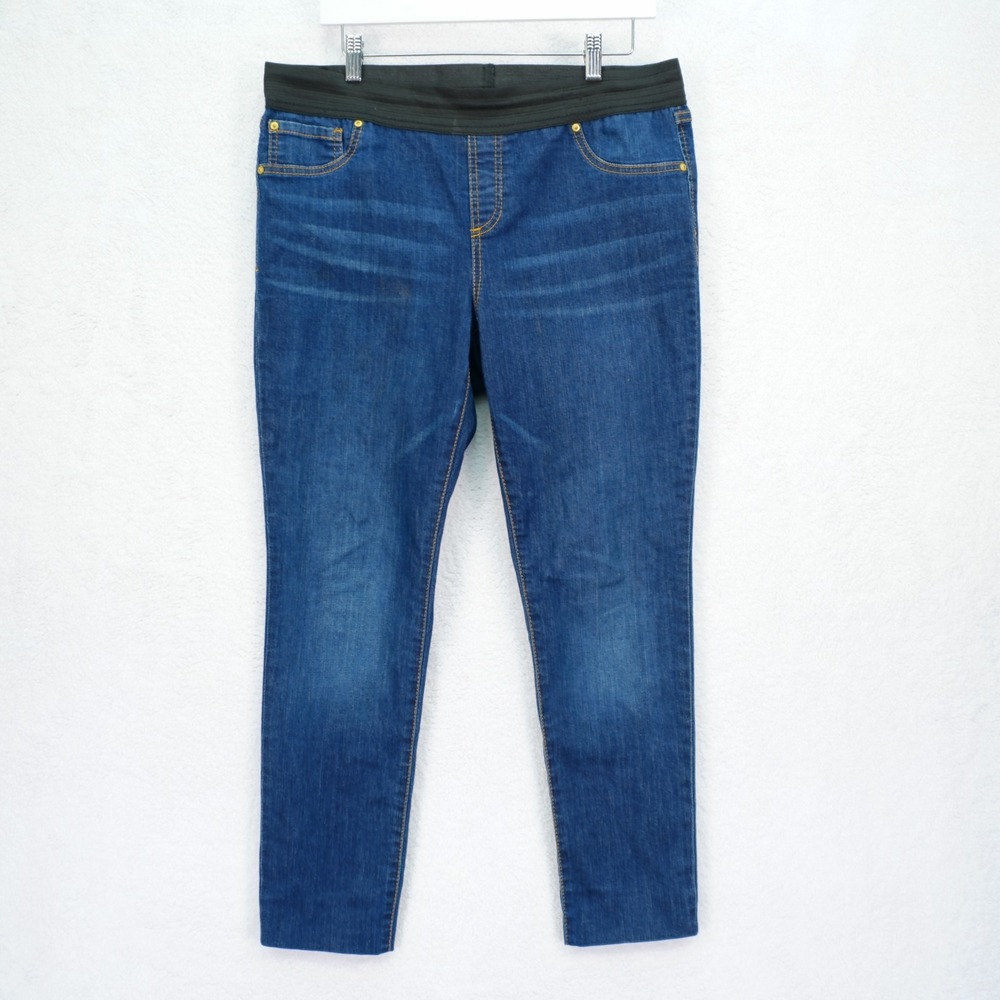 I.N.C. International Concepts Blue Maternity Jeans Petite -14P  33 / 28- Mid Ris